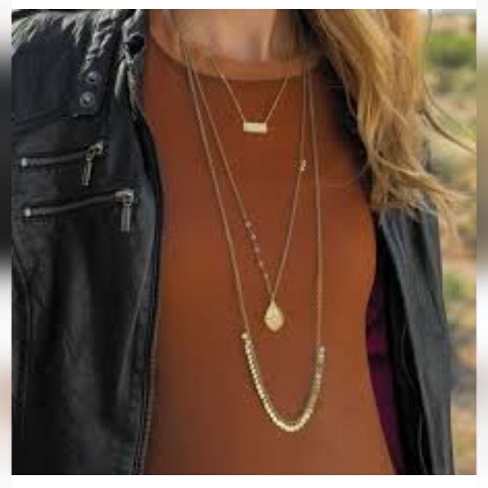 Silpada Let it Glow Necklace in Gold Brass KR-36" - Picture 4 of 5